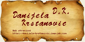 Danijela Krstanović vizit kartica